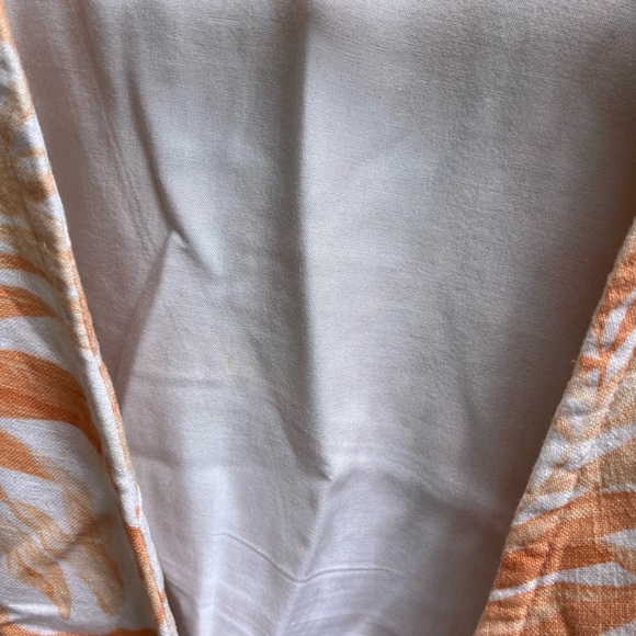 Abercrombie & Fitch Orange Floral Tie-Front Blouse - Picture 3 of 5